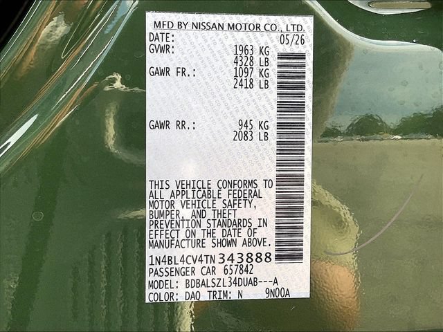 New 2026 Nissan Altima 2.5 SR w/ SR Premium Package FWD image 13