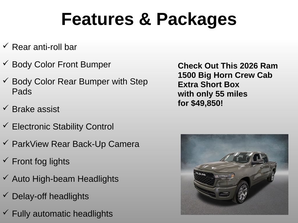 Used 2026 RAM 1500 Big Horn AWD/4WD image 18