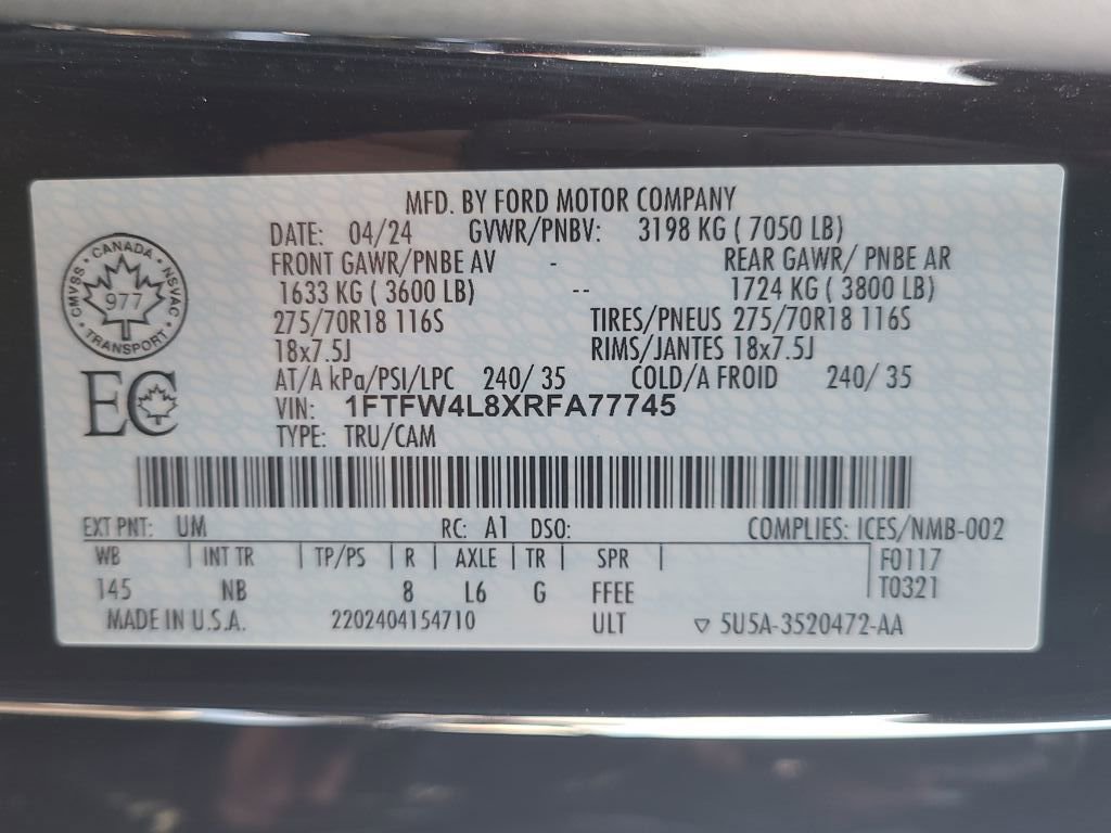 Used 2024 Ford F150 Tremor w/ Equipment Group 402A High image 48