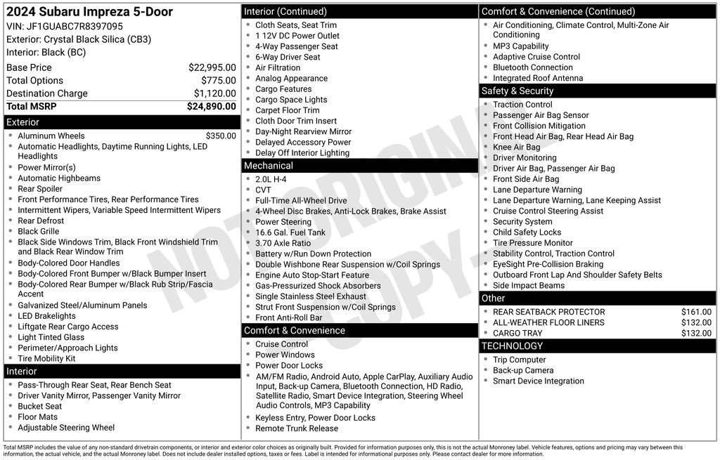 Certified 2024 Subaru Impreza 2.0i image 36