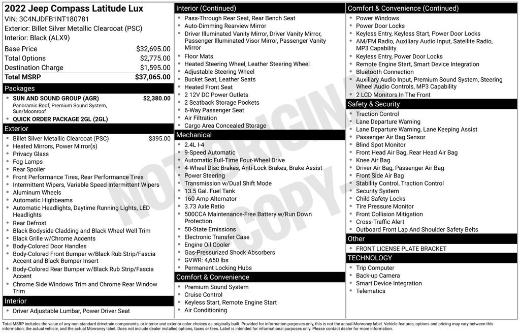Used 2022 Jeep Compass Latitude w/ Sun and Sound Group image 27