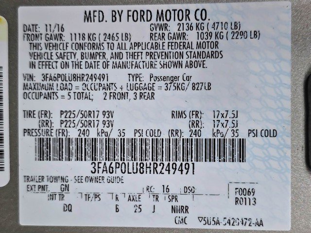 Used 2017 Ford Fusion SE FWD image 39