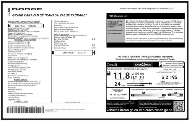 Used 2017 Dodge Grand Caravan SE image 22