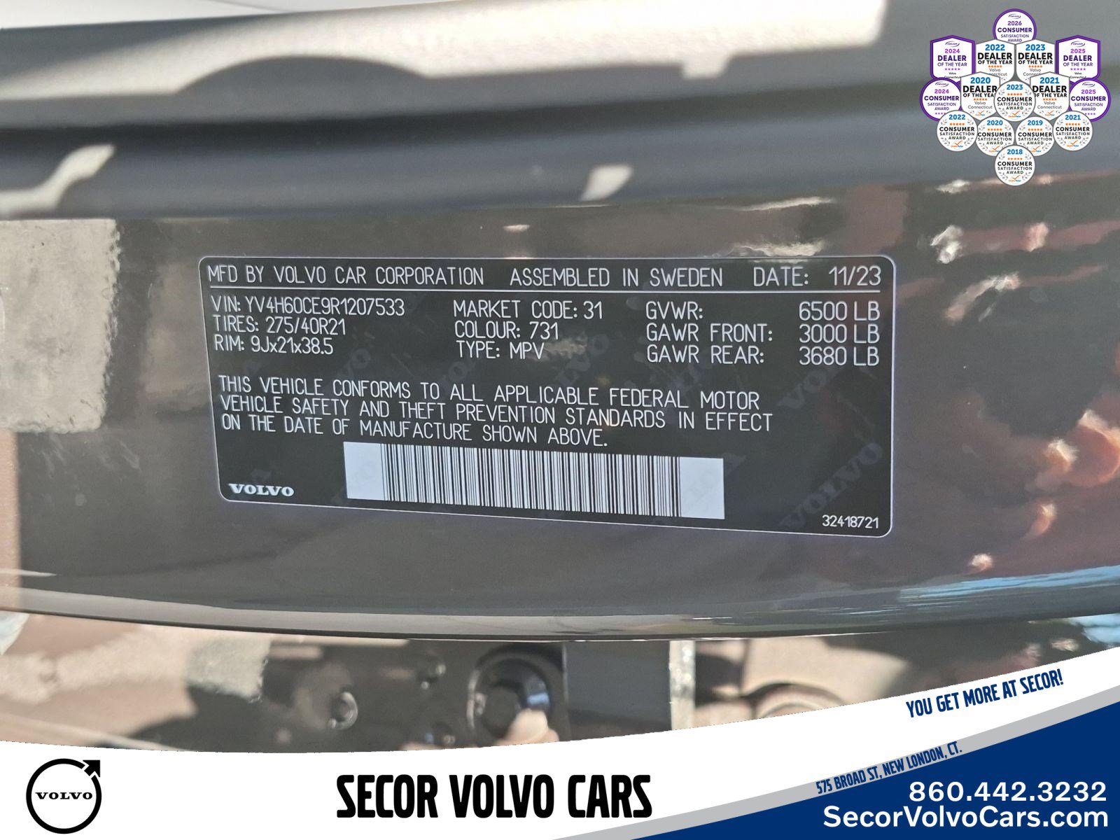 Certified 2024 Volvo XC90 T8 Plus w/ Protection Package AWD/4WD image 26