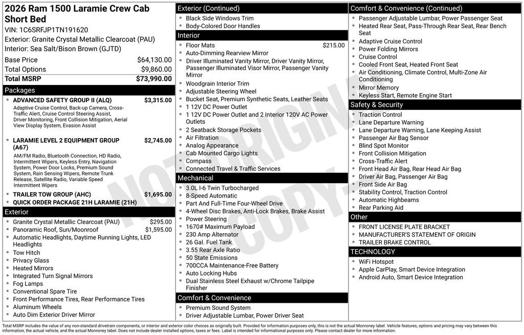 New 2026 RAM 1500 Laramie w/ Advanced Safety Group II image 35