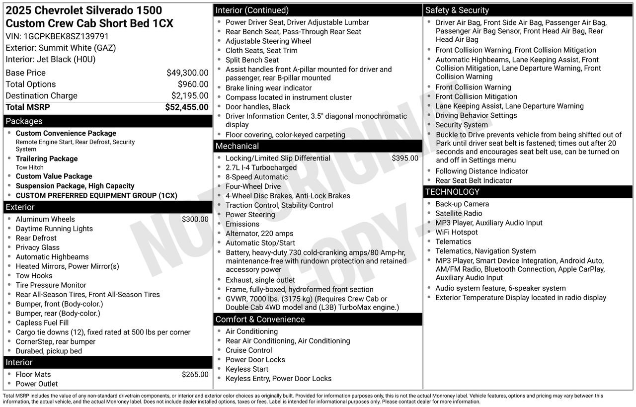 Used 2025 Chevrolet Silverado 1500 Custom AWD/4WD image 9