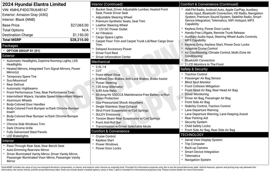 Used 2024 Hyundai Elantra Limited FWD image 17