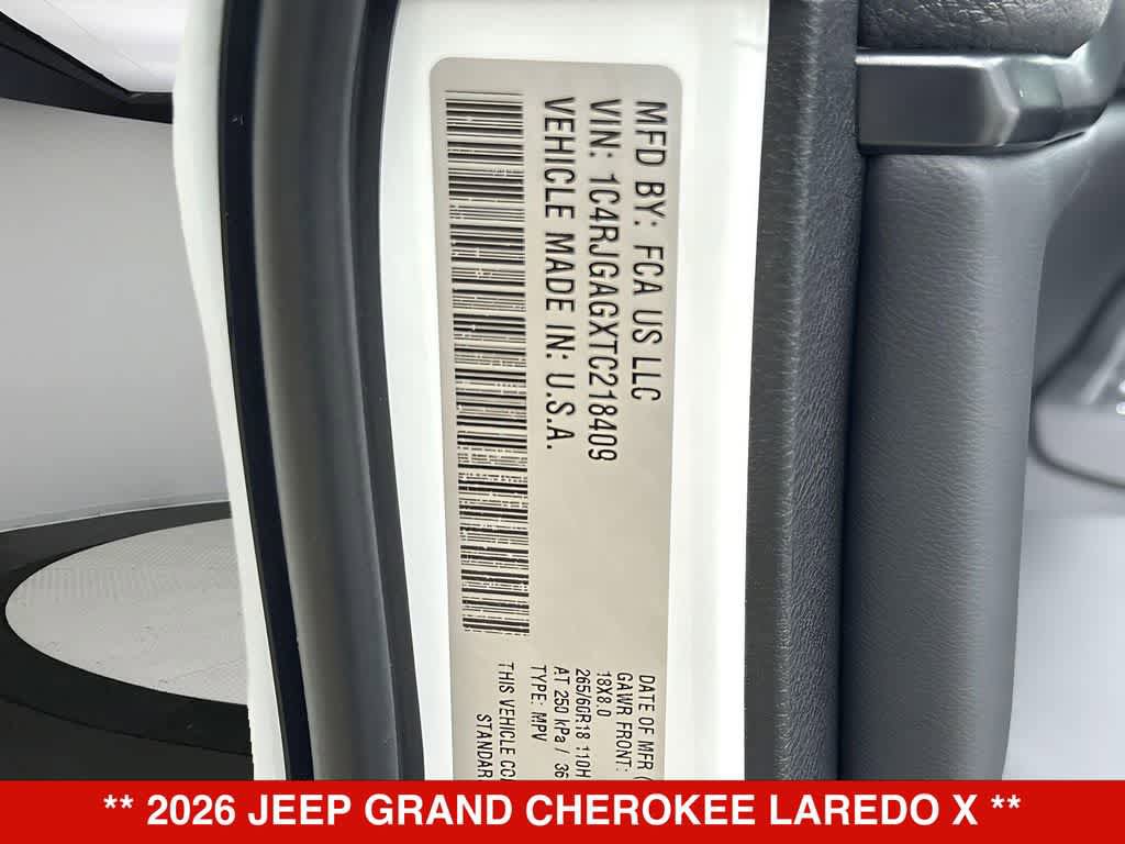 New 2026 Jeep Grand Cherokee Laredo X RWD image 27