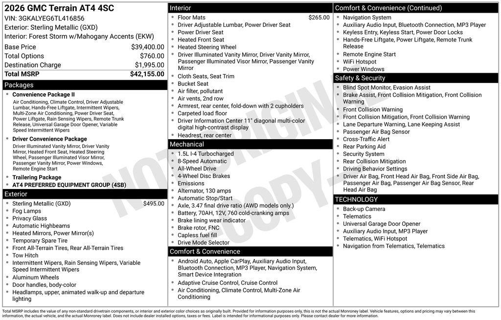 New 2026 GMC Terrain AT4 image 3