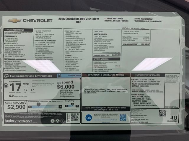 New 2026 Chevrolet Colorado ZR2 w/ Technology Package image 63