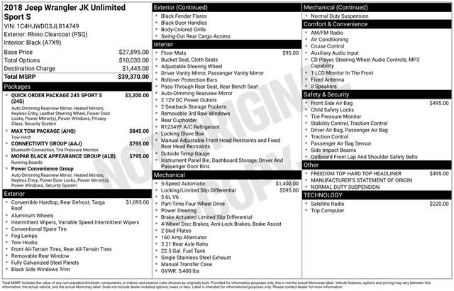 Used 2018 Jeep Wrangler Unlimited Sport S image 54