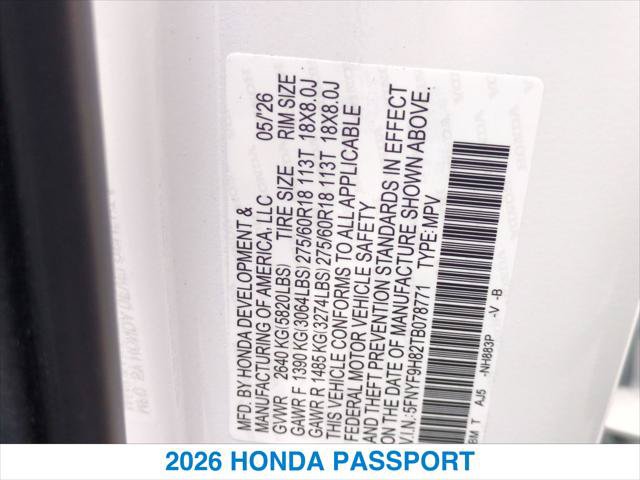 New 2026 Honda Passport TrailSport Elite image 26