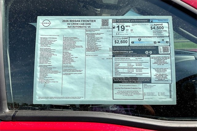 New 2026 Nissan Frontier SV w/ SV Convenience Package image 13