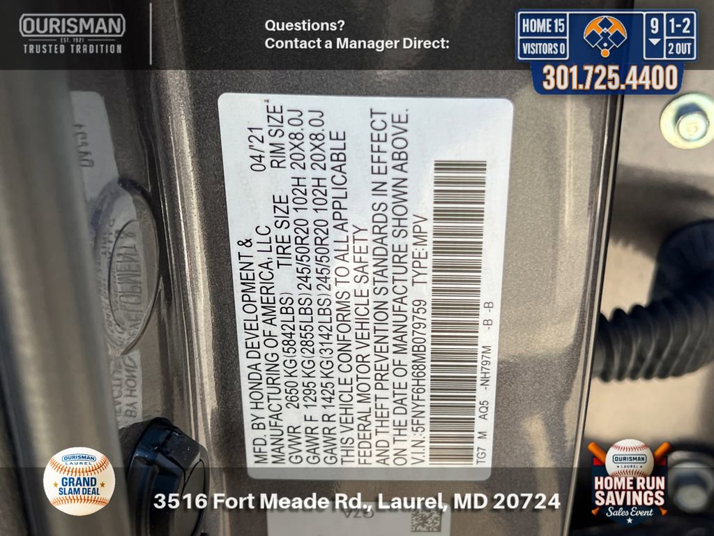 Used 2021 Honda Pilot Touring image 32