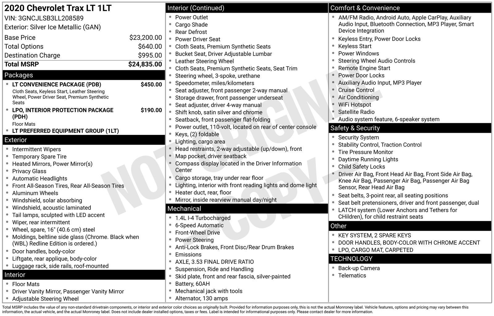 Used 2020 Chevrolet Trax LT w/ LT Convenience Package image 21