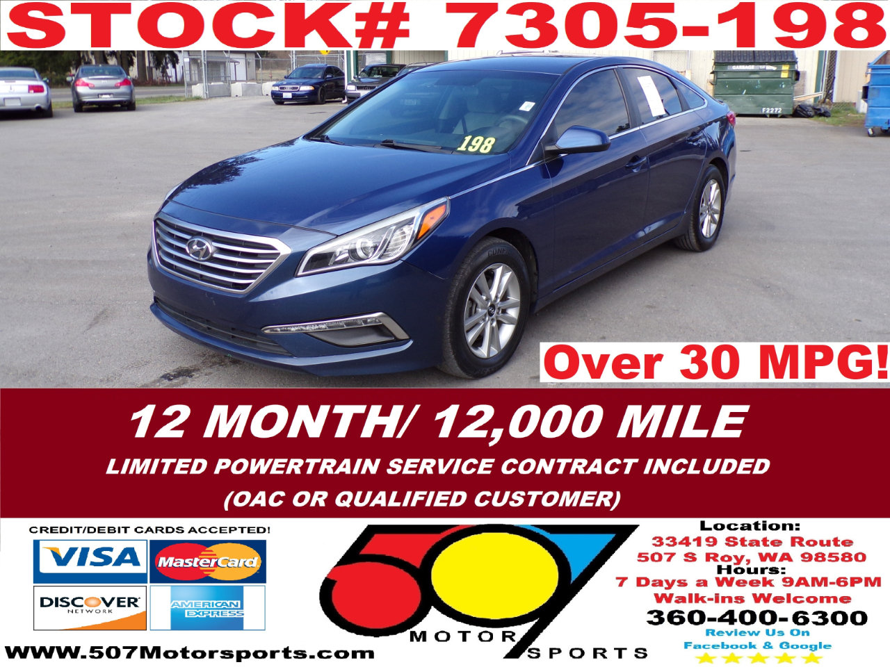 Used 2015 Hyundai Sonata SE image 2