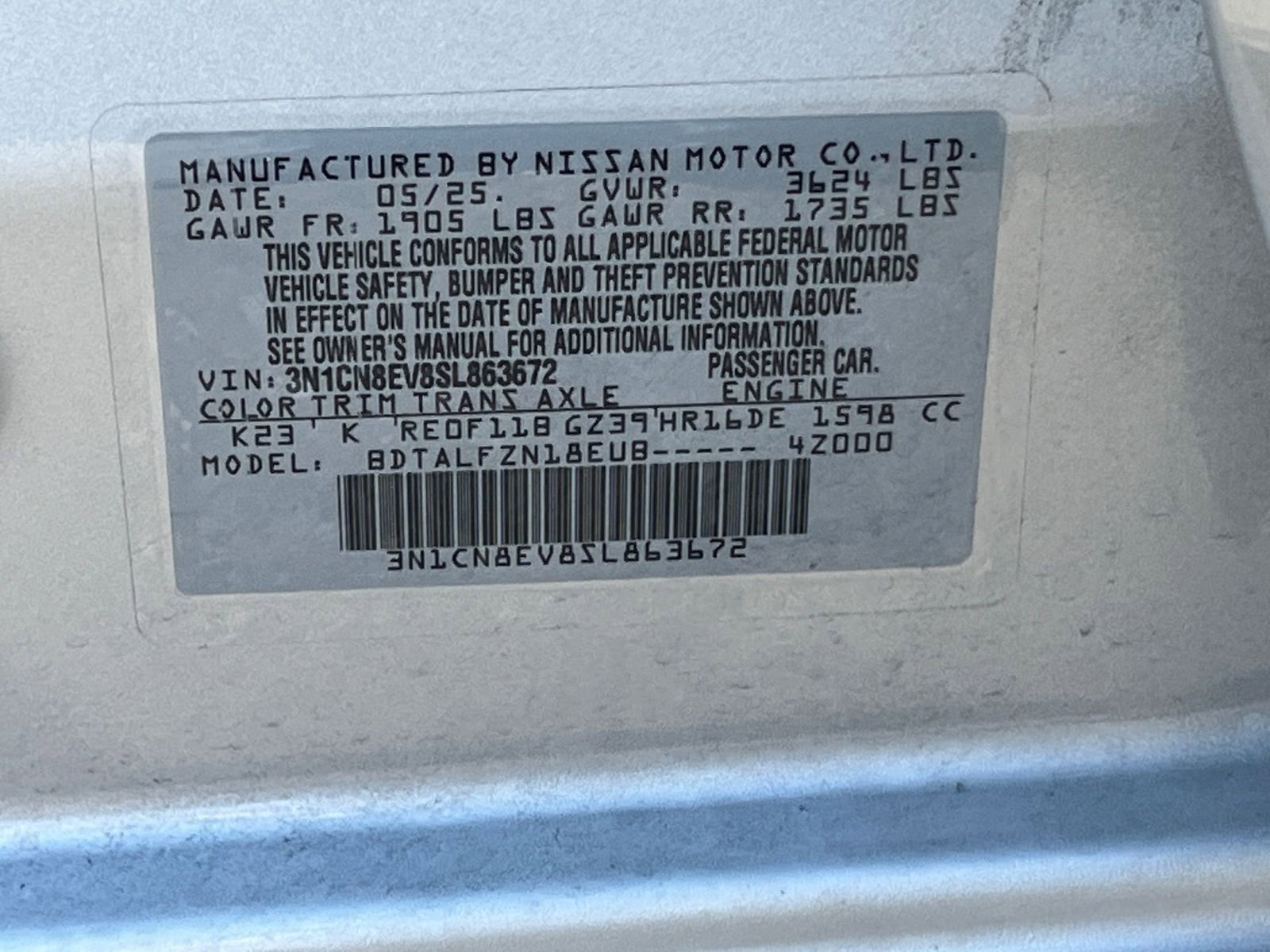 Used 2025 Nissan Versa SV FWD image 29
