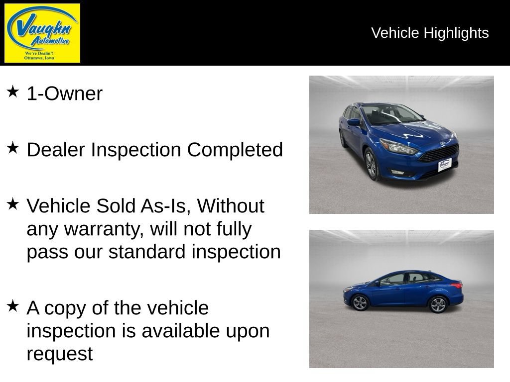 Used 2018 Ford Focus SE w/ SE Appearance Package FWD image 2