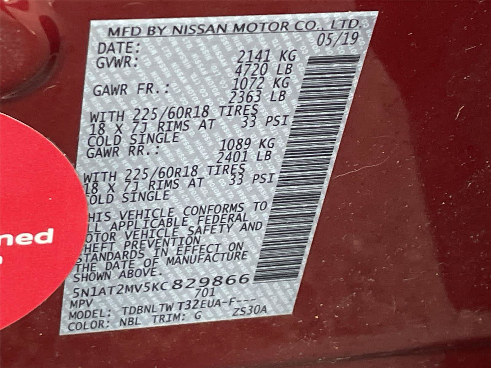 Used 2019 Nissan Rogue SV w/ Sun & Sound Touring Package AWD/4WD image 33