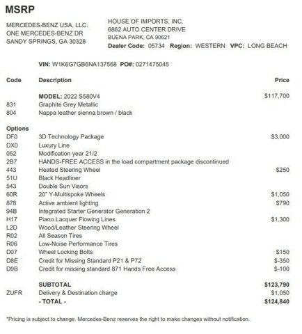 Certified 2022 Mercedes-Benz S 580 4MATIC Sedan image 4
