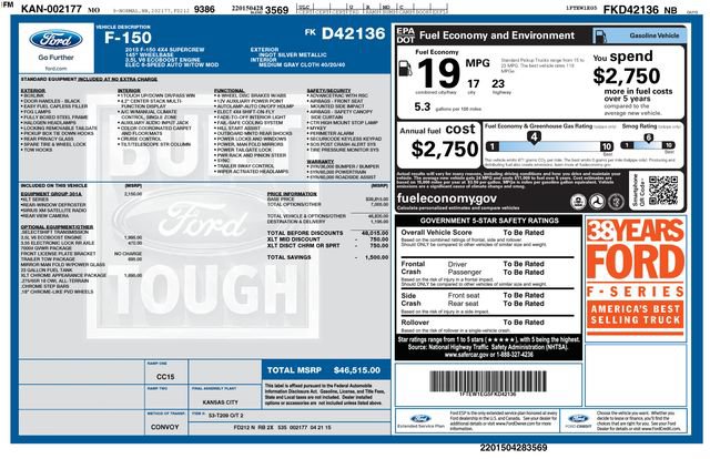 Used 2015 Ford F150 XLT w/ Equipment Group 301A Mid AWD/4WD image 28