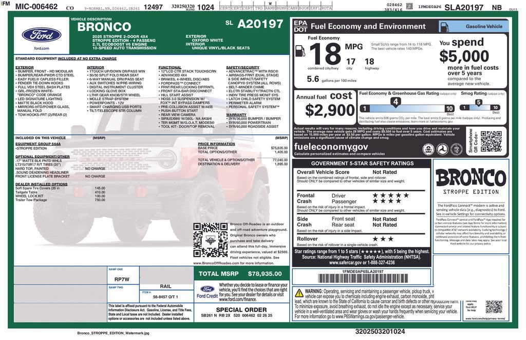 Used 2025 Ford Bronco Stroppe Edition AWD/4WD image 29