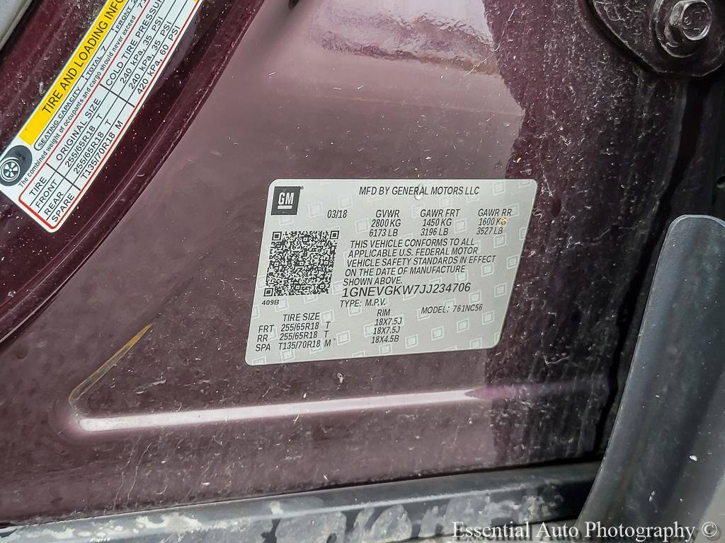 Used 2018 Chevrolet Traverse LT w/ LPO, Floor Liner Package AWD/4WD image 16