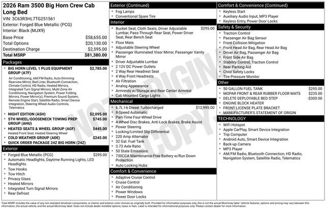 New 2026 RAM 3500 Big Horn image 33