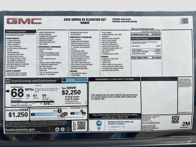 New 2026 GMC Sierra EV Elevation AWD/4WD image 21