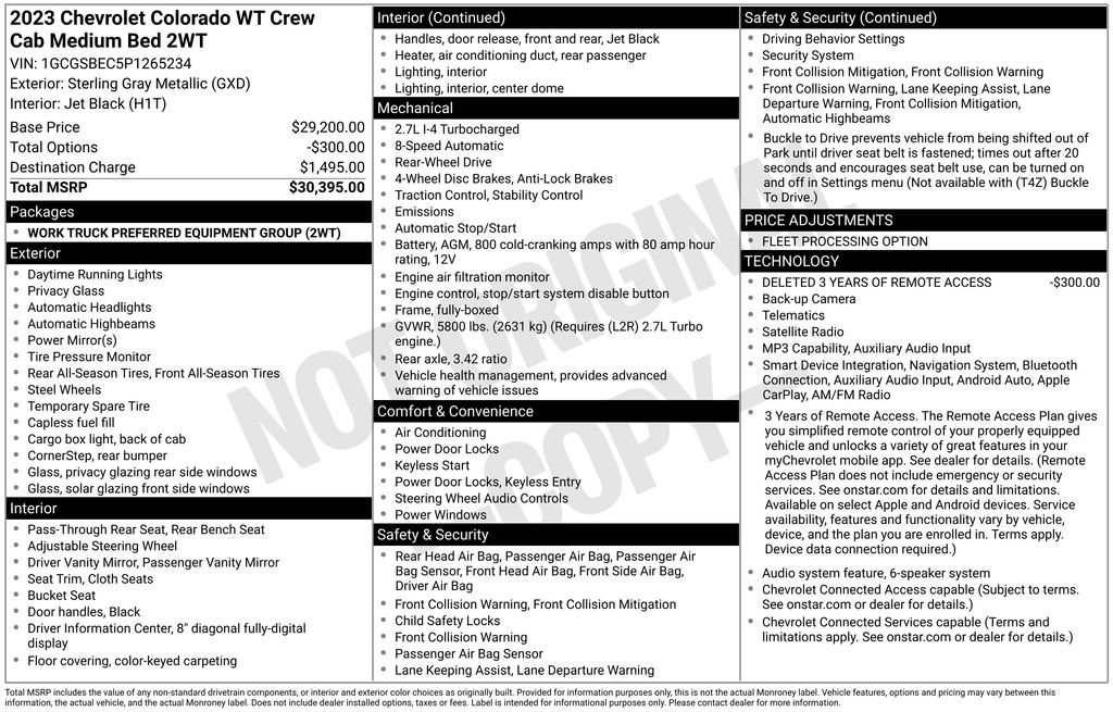 Certified 2023 Chevrolet Colorado W/T RWD image 3