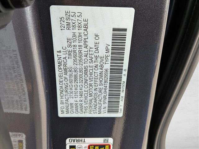 New 2026 Honda Odyssey EX-L image 17