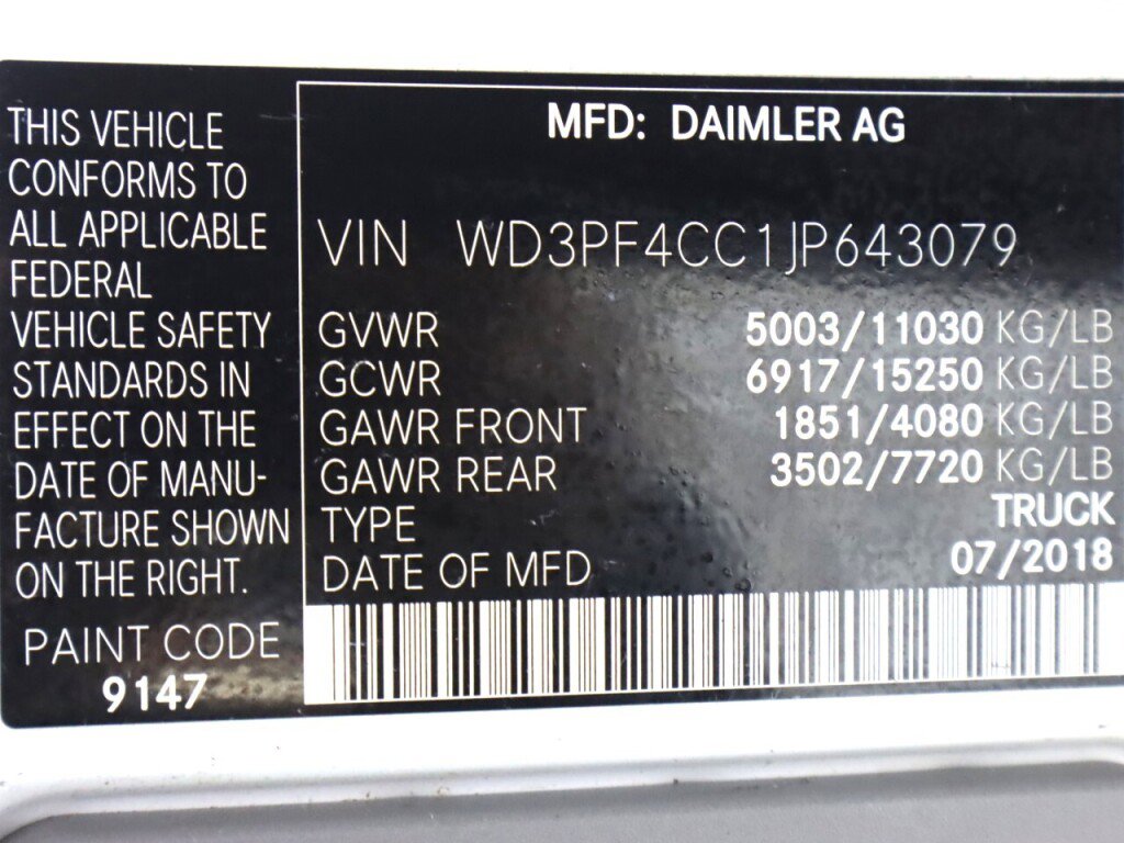 Used 2018 Mercedes-Benz Sprinter 3500 image 41