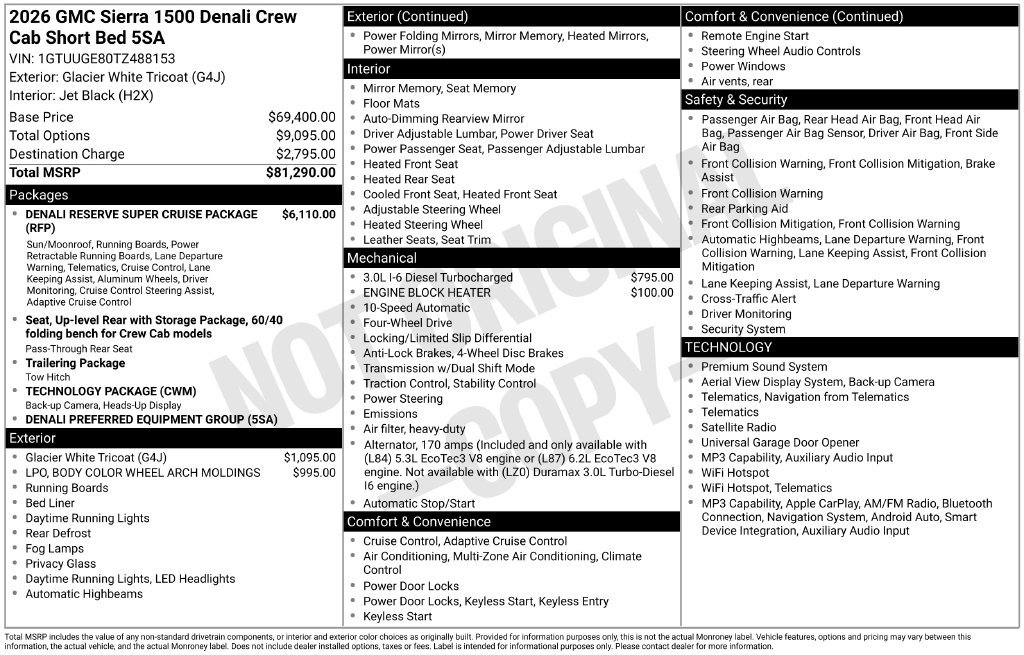 New 2026 GMC Sierra 1500 Denali AWD/4WD image 4