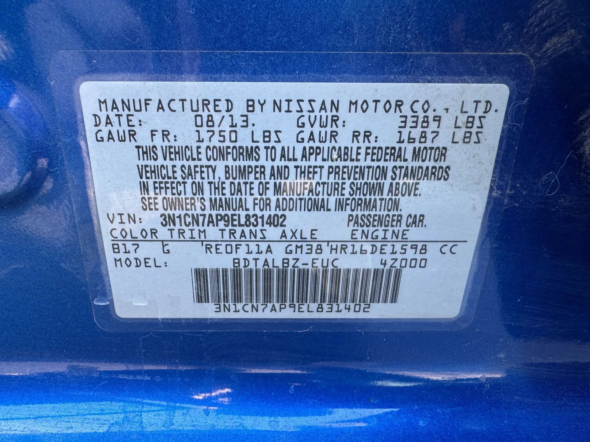 Used 2014 Nissan Versa SV image 24