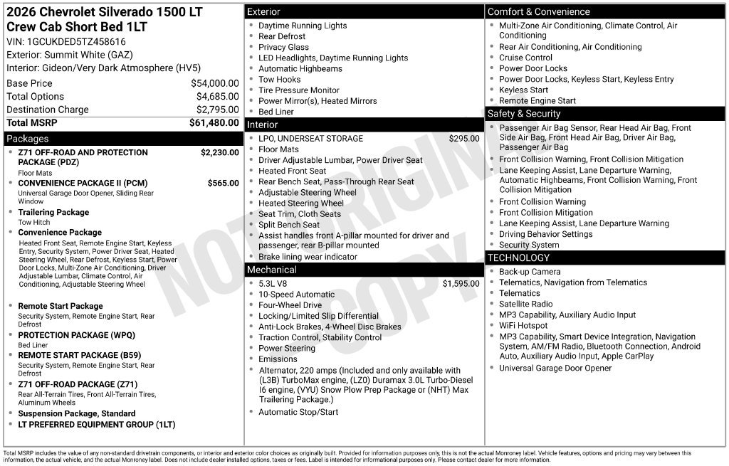 New 2026 Chevrolet Silverado 1500 LT AWD/4WD image 33