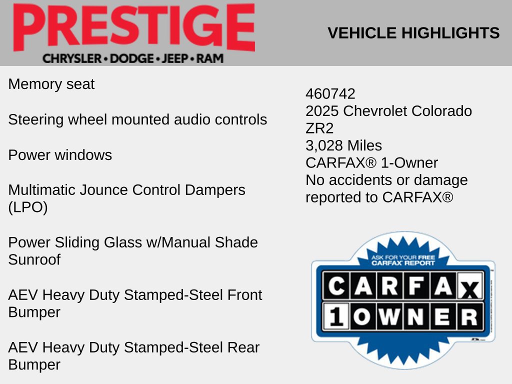 Used 2025 Chevrolet Colorado ZR2 w/ ZR2 Bison Edition AWD/4WD image 8