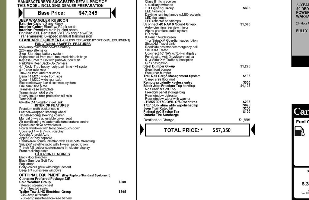 Used 2019 Jeep Wrangler Rubicon w/ Uconnect 4C Nav & Sound Group image 3