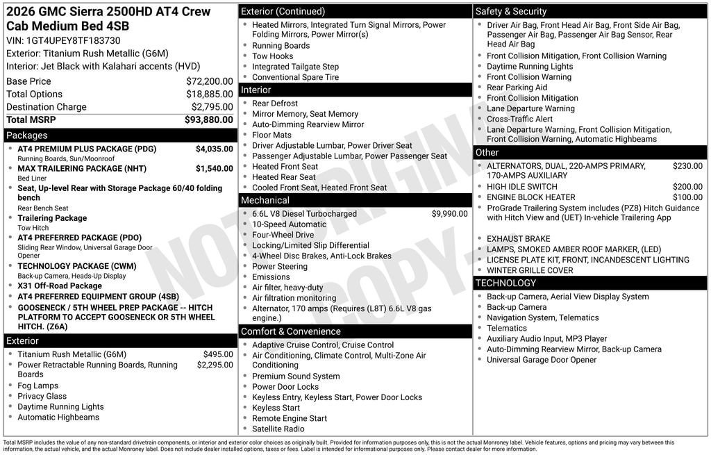 New 2026 GMC Sierra 2500 AT4 w/ AT4 Premium Plus Package image 26