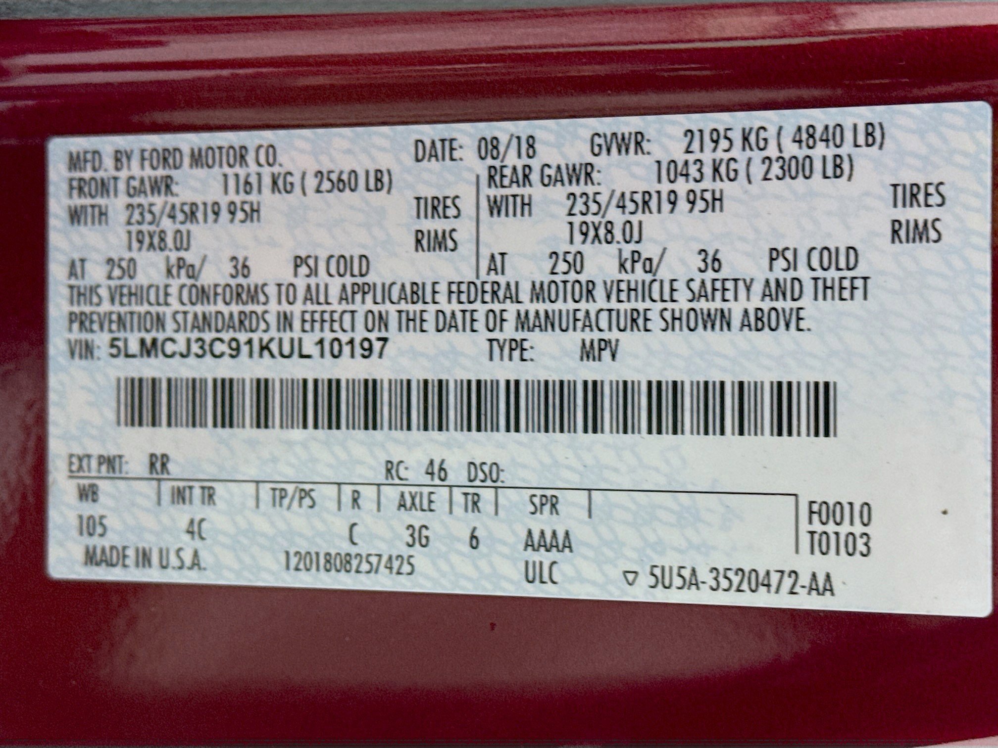 Used 2019 Lincoln MKC Reserve w/ MKC Climate Package FWD image 32