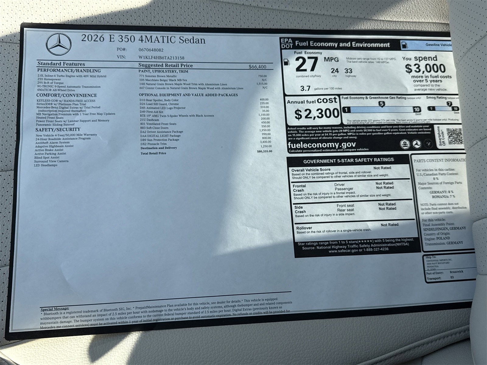 New 2026 Mercedes-Benz E 350 4MATIC image 34