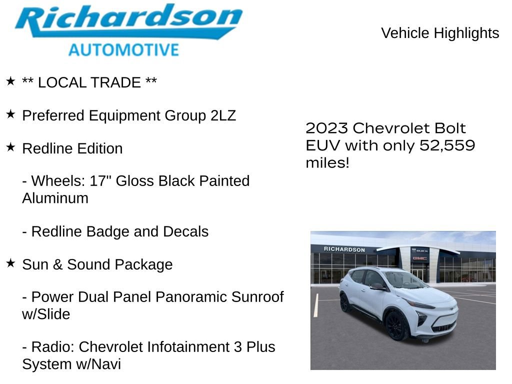Used 2023 Chevrolet Bolt EUV Premier w/ Sun & Sound Package image 11