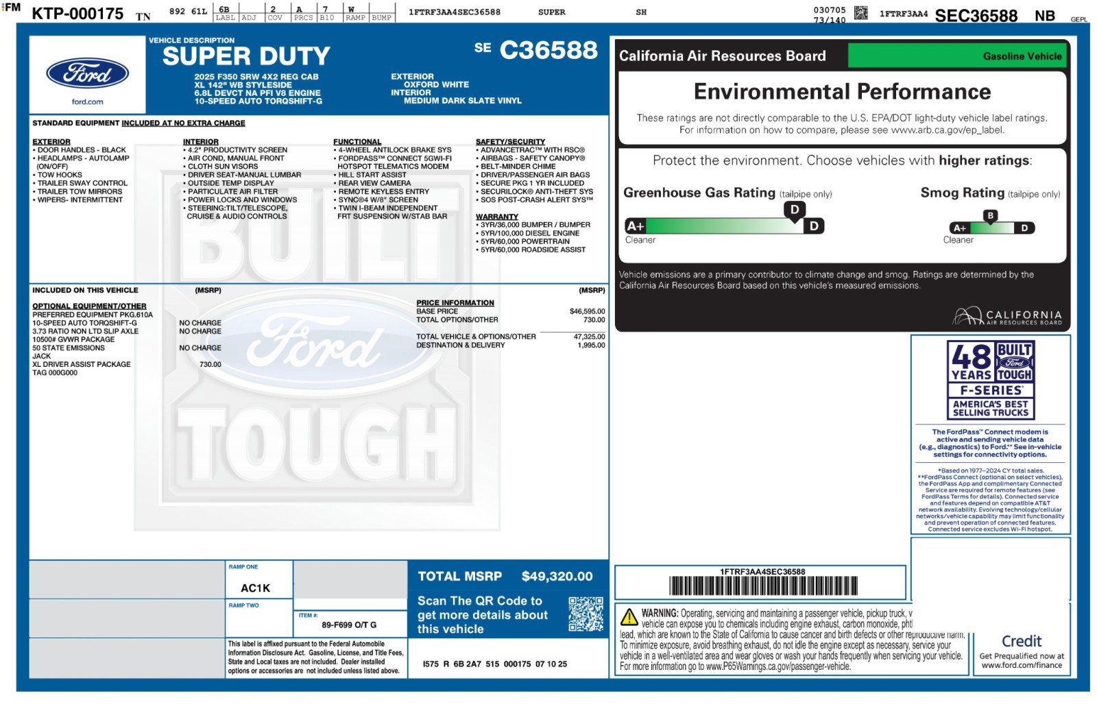 Used 2025 Ford F350 XL w/ XL Driver Assist Package image 42