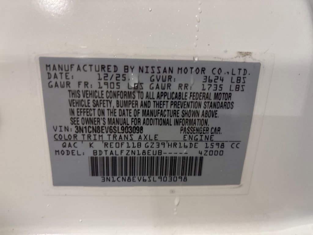 Certified 2025 Nissan Versa SV w/ Trunk Package FWD image 9