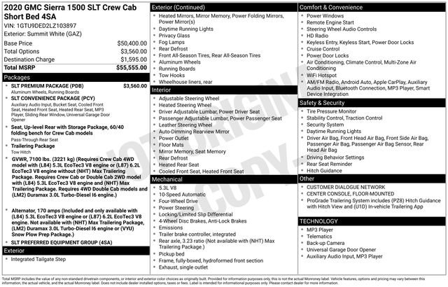 Used 2020 GMC Sierra 1500 SLT w/ SLT Premium Package image 3