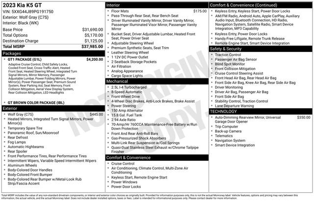Used 2023 Kia K5 GT w/ GT1 Package image 15