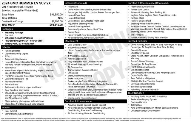 Used 2024 GMC Hummer EV 2X AWD/4WD image 44