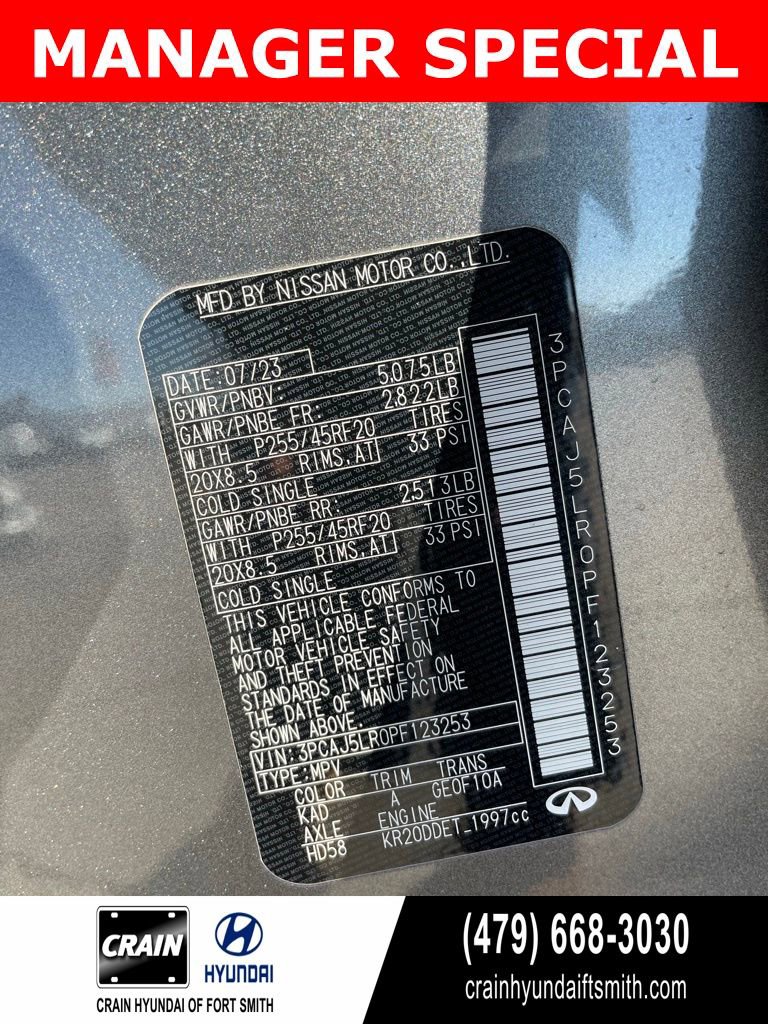 Used 2023 INFINITI QX55 Sensory w/ Lighting Package image 34