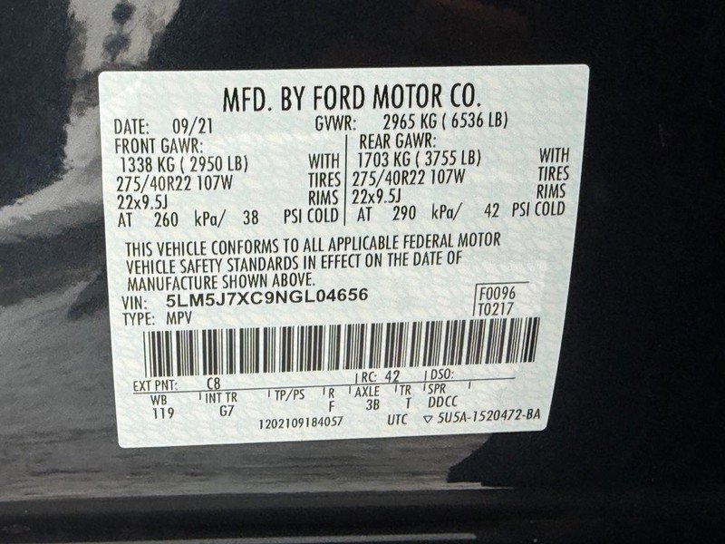 Certified 2022 Lincoln Aviator Reserve w/ Equipment Group 201A image 34