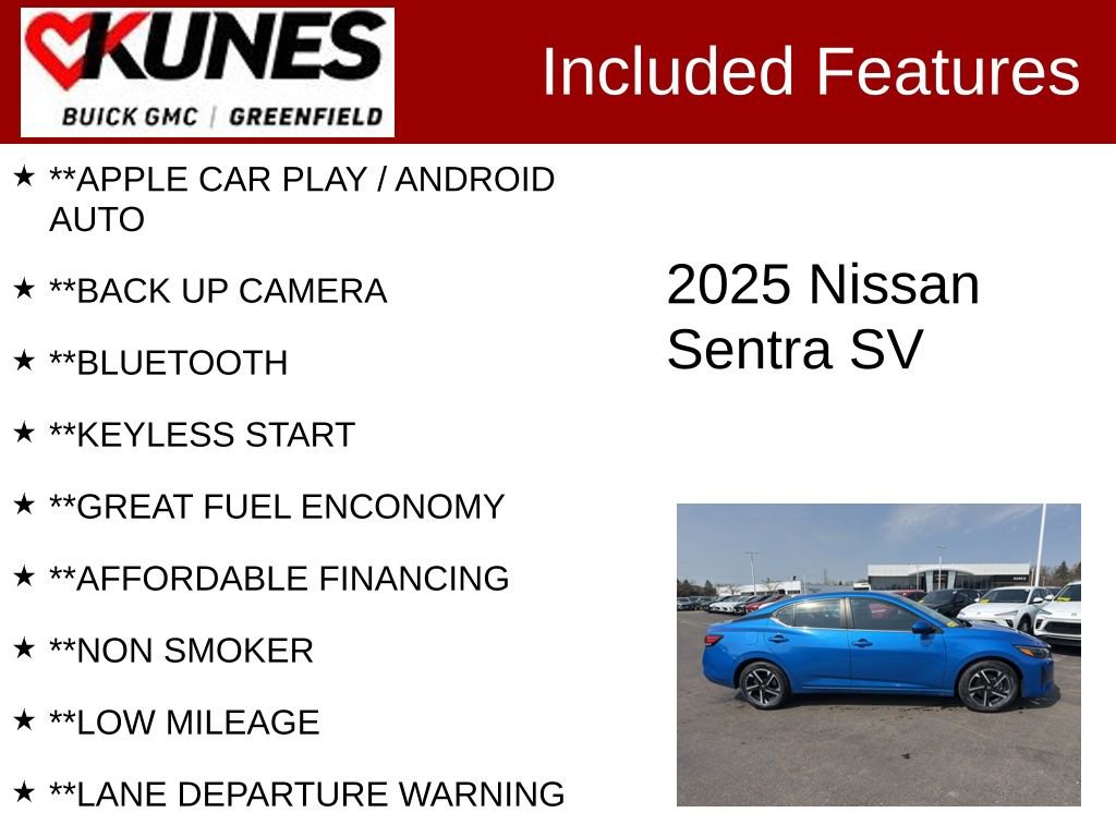 Used 2025 Nissan Sentra SV FWD image 2
