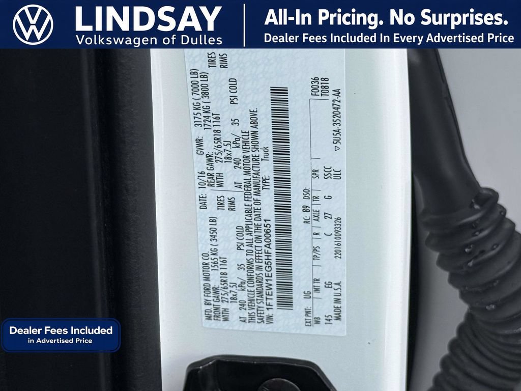 Used 2017 Ford F150 Lariat w/ Equipment Group 501A Mid AWD/4WD image 29